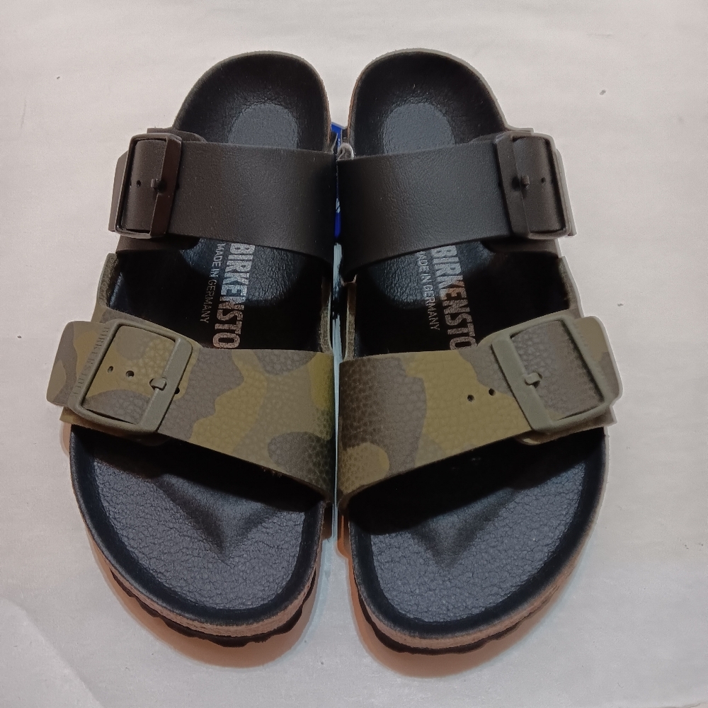 Birkenstock ARIZONA Split Sandals Black/Camo Ladies 6, Mens 4, EU37 1021191 Narr - Picture 4 of 8